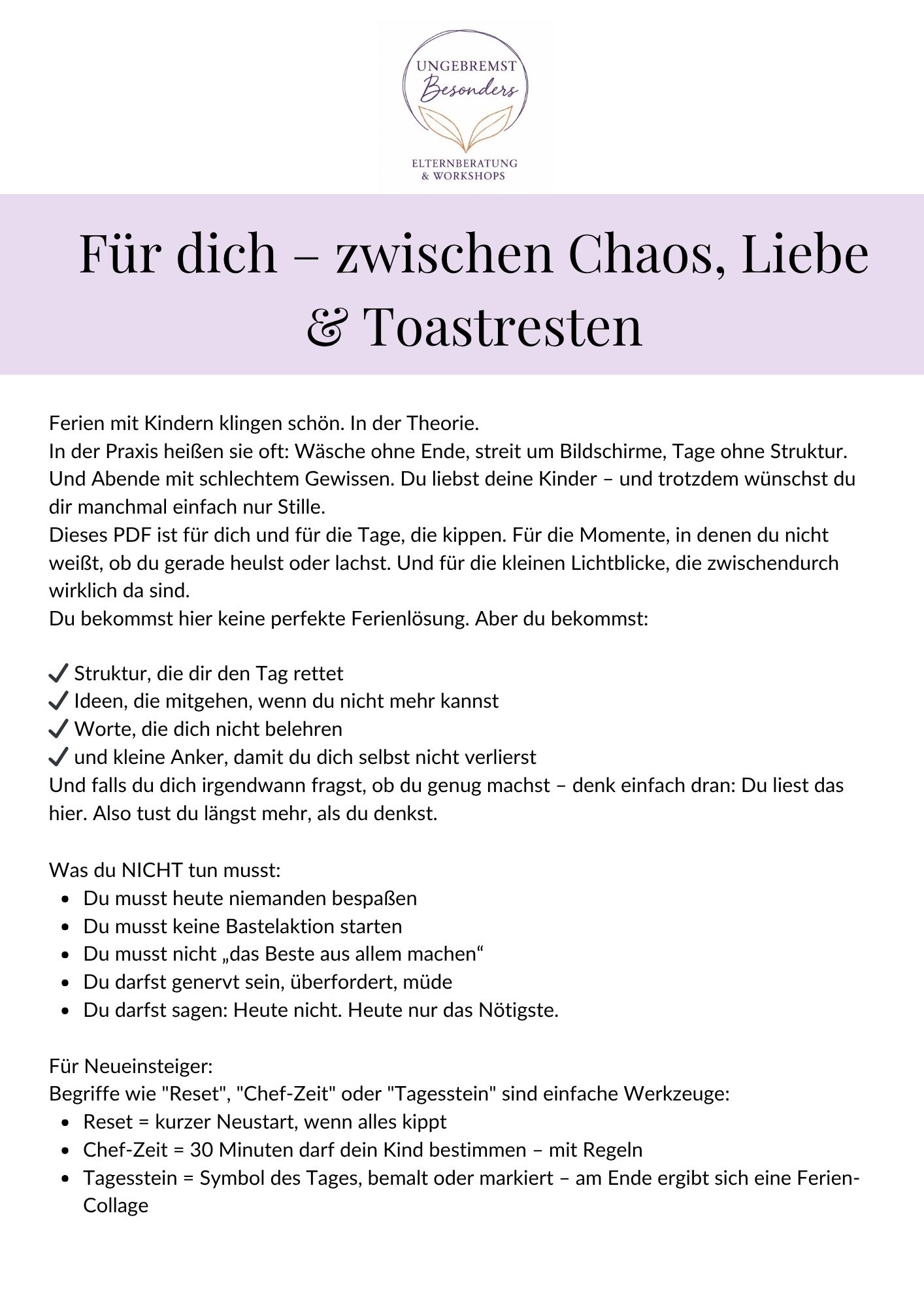 Ferien ohne Frust - Gratis-PDF für den Ferienalltag – Bild 5